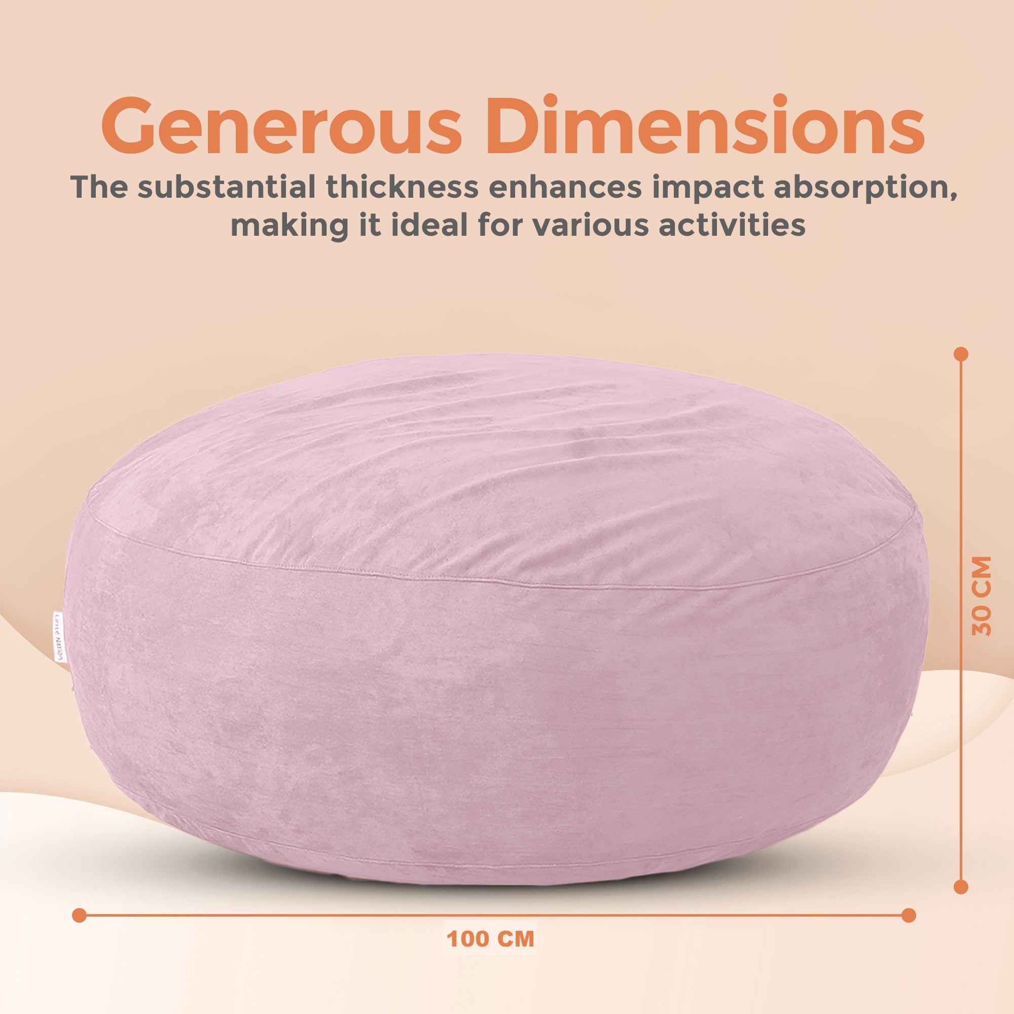 Foam Bean Bag (Light Mauve)