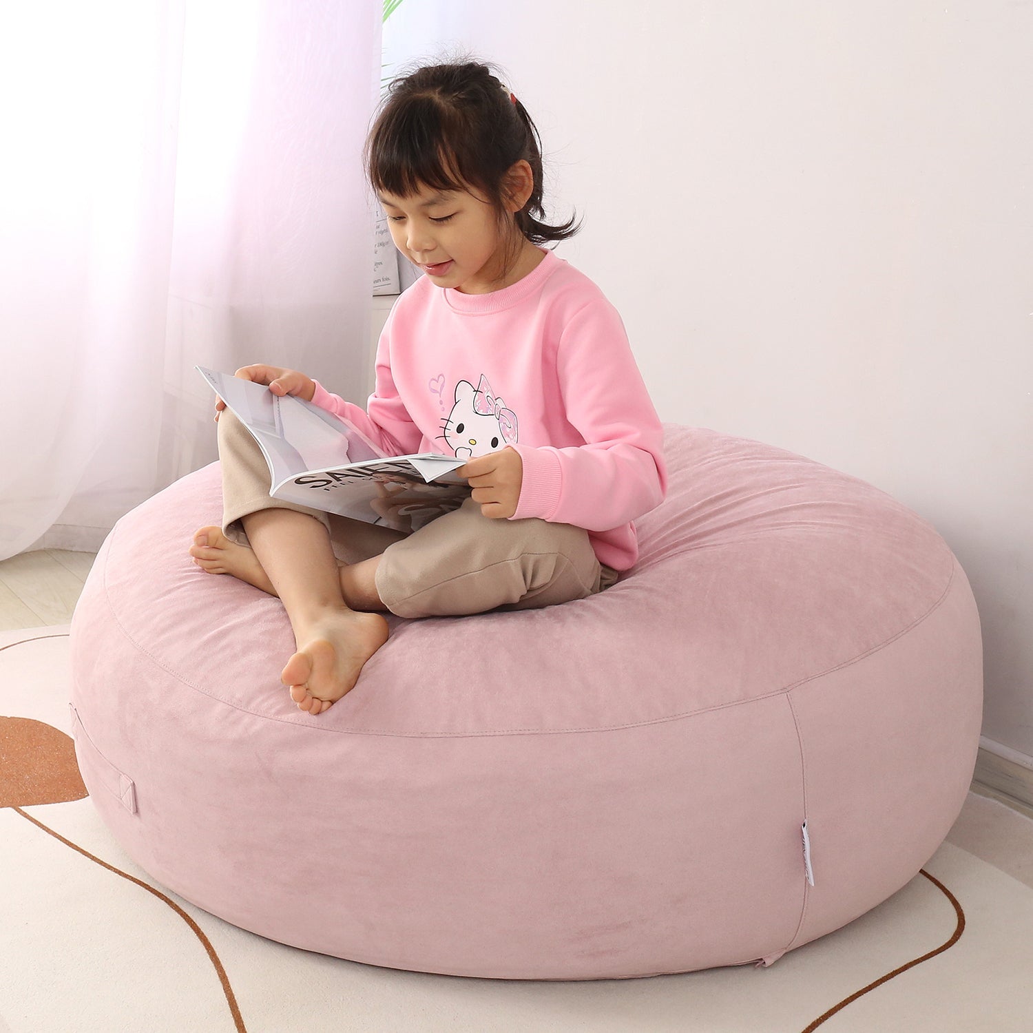 Foam Bean Bag (Light Mauve)