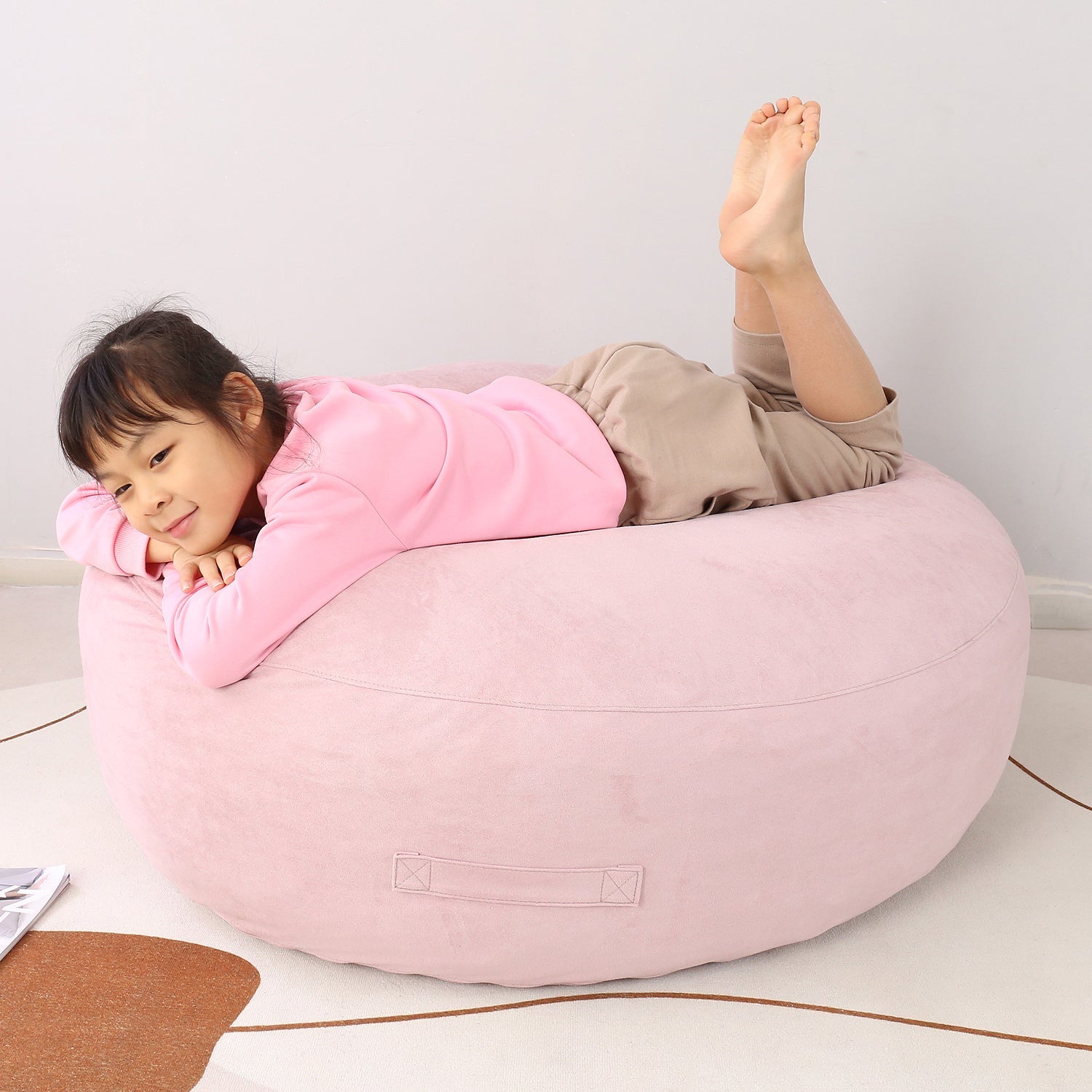 Foam Bean Bag (Light Mauve)