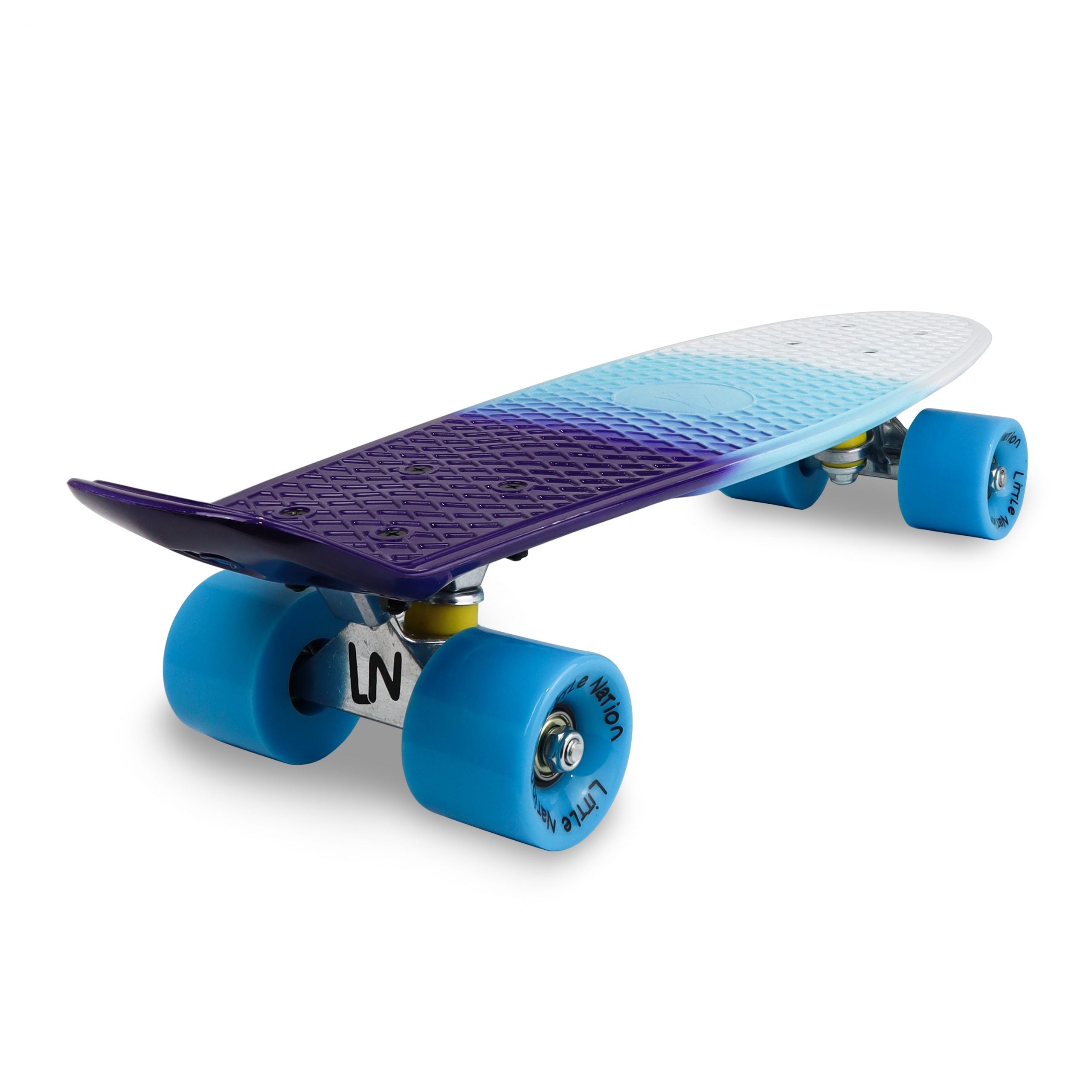 Mini Cruiser Skateboard - White/Blue