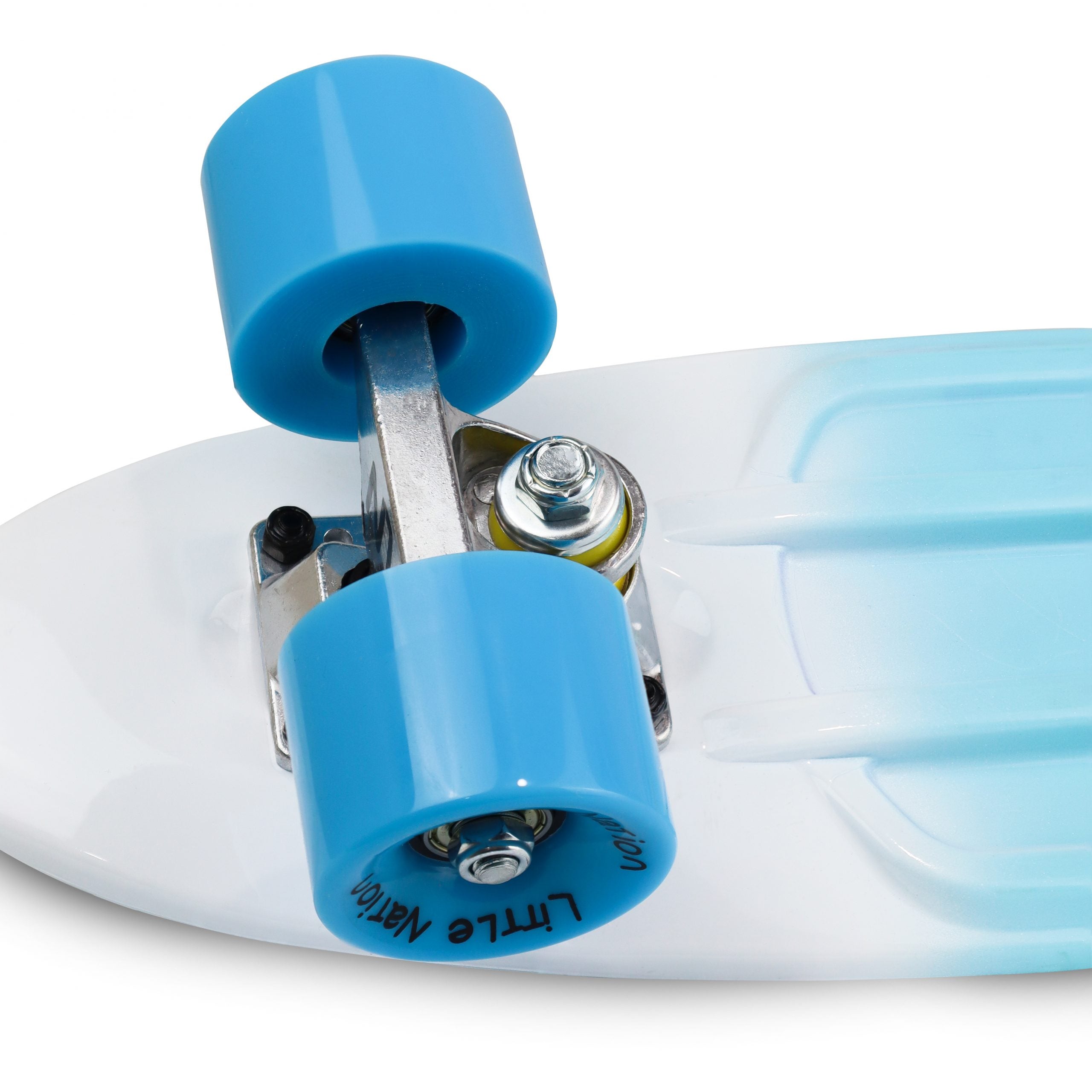 Mini Cruiser Skateboard - White/Blue