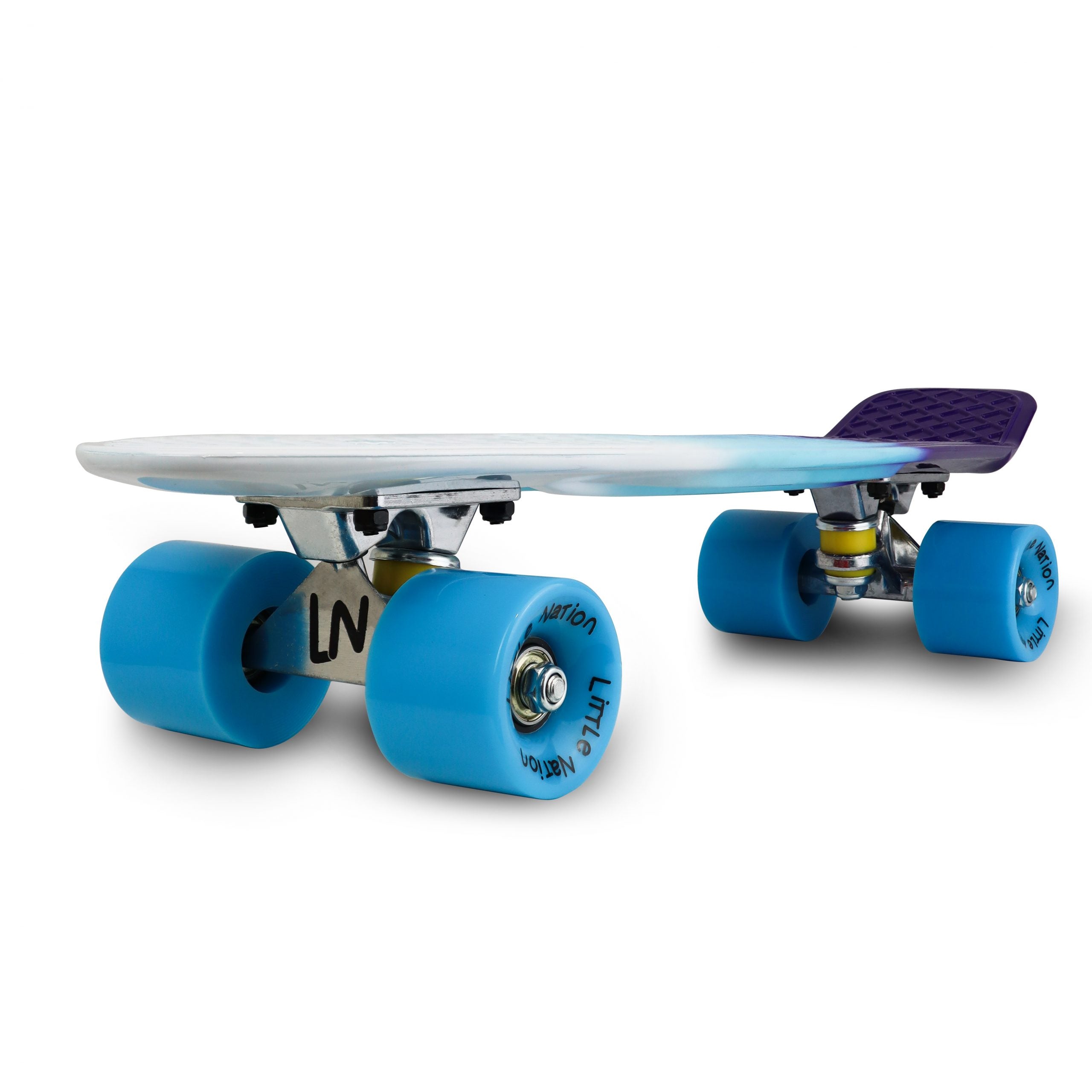 Mini Cruiser Skateboard - White/Blue