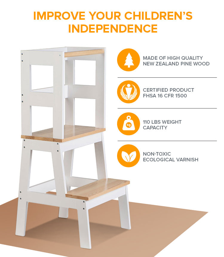 Oscar Learning Tower – Wooden Kitchen Helper Tower