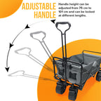 Foldable Beach Wagon Trolley with Big Wheels