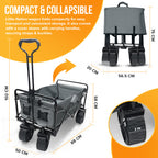 Foldable Beach Wagon Trolley with Big Wheels