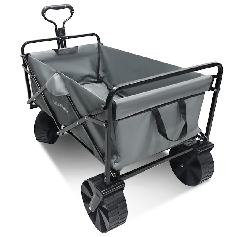 Foldable Beach Wagon Trolley with Big Wheels