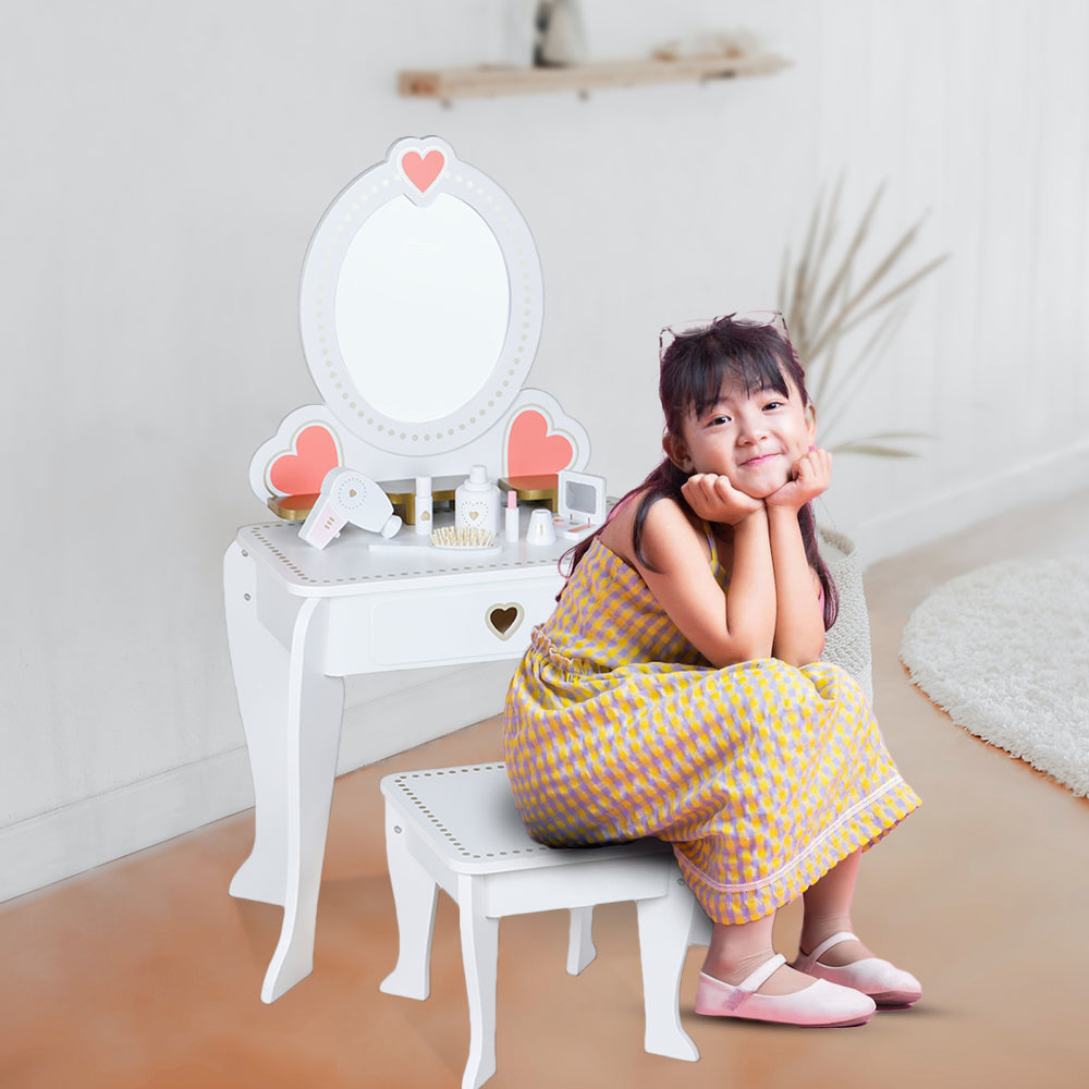 Wooden Dresser Table with Vanity Kit
